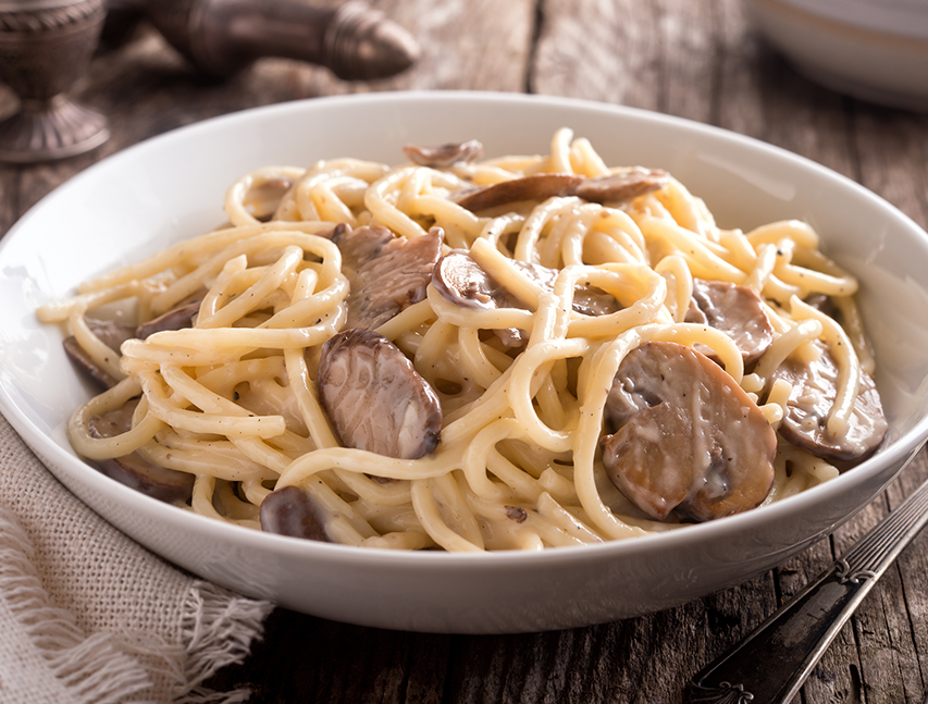 Espagueti cremoso con hongos Richly
