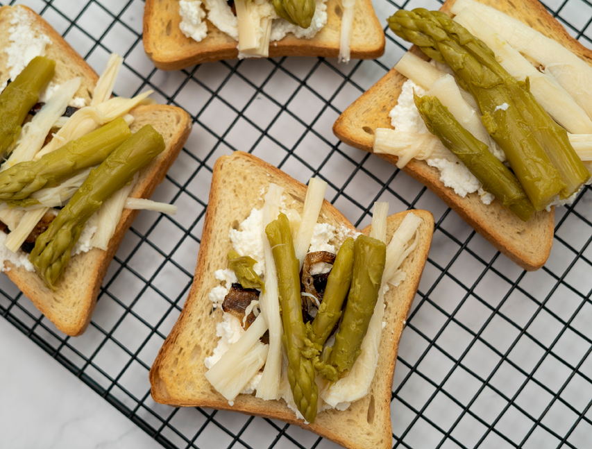 Tostadas de vegetales