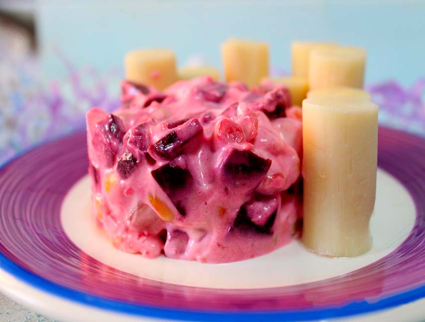 Ensalada rusa con palmitos