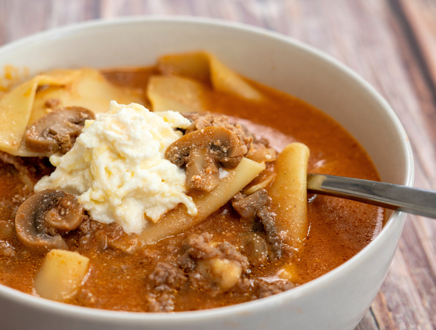 Sopa de lasagna