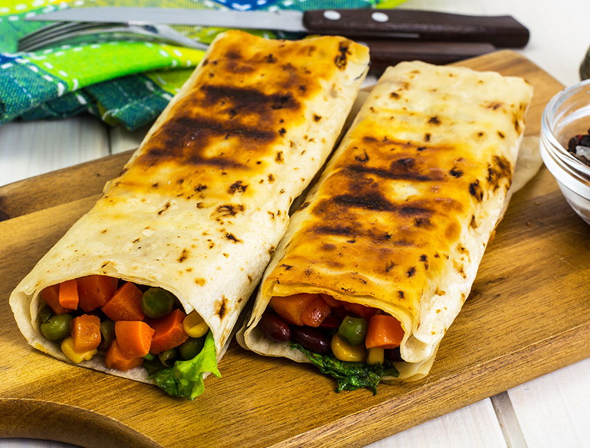 Burritos vegetarianos