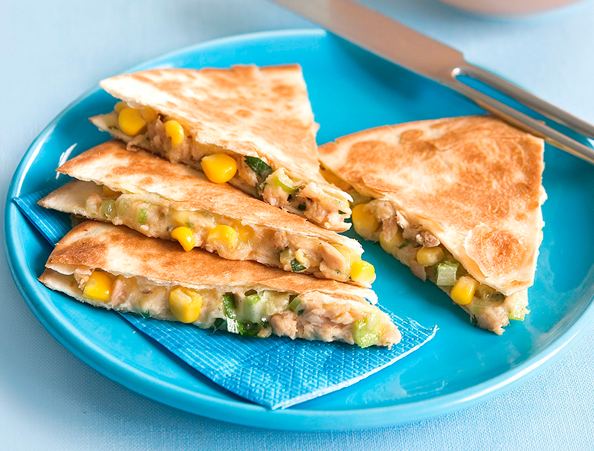 Quesadilla de atún y maíz dulce Richly