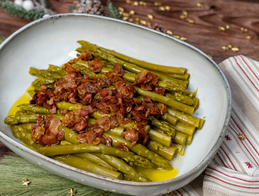 Espárragos a la mostaza