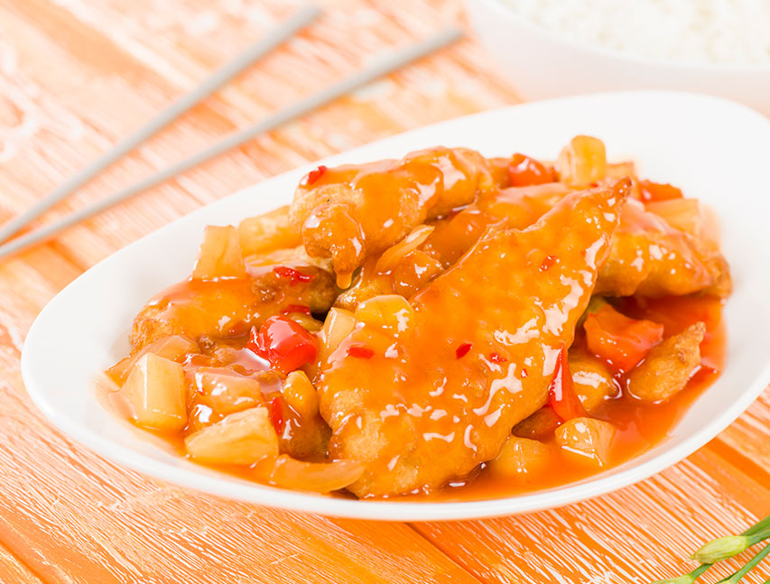 Pollo agridulce