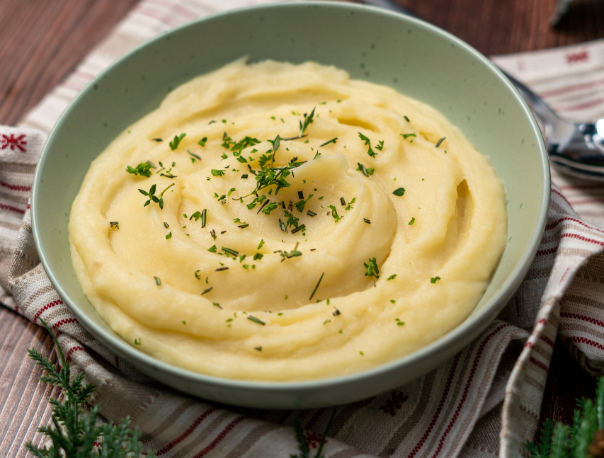 Puré de papas al ajillo