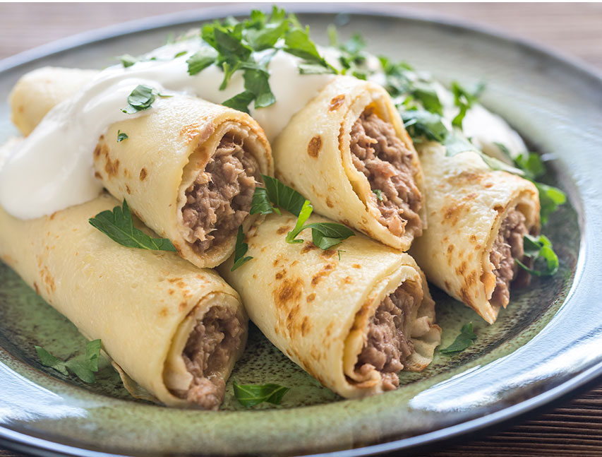 Crepas saladas de atún