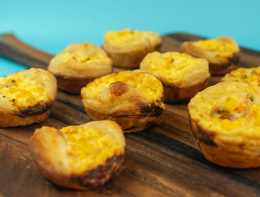 Tartas de maíz con chile dulce