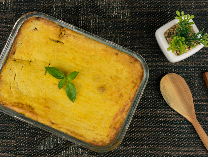 Pastel de papa relleno de palmitos