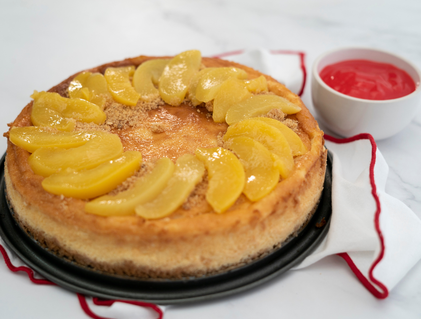 Cheesecake de melocotón