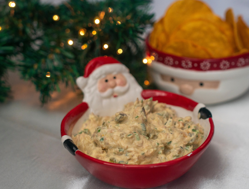 Dip festivo de palmito y atún